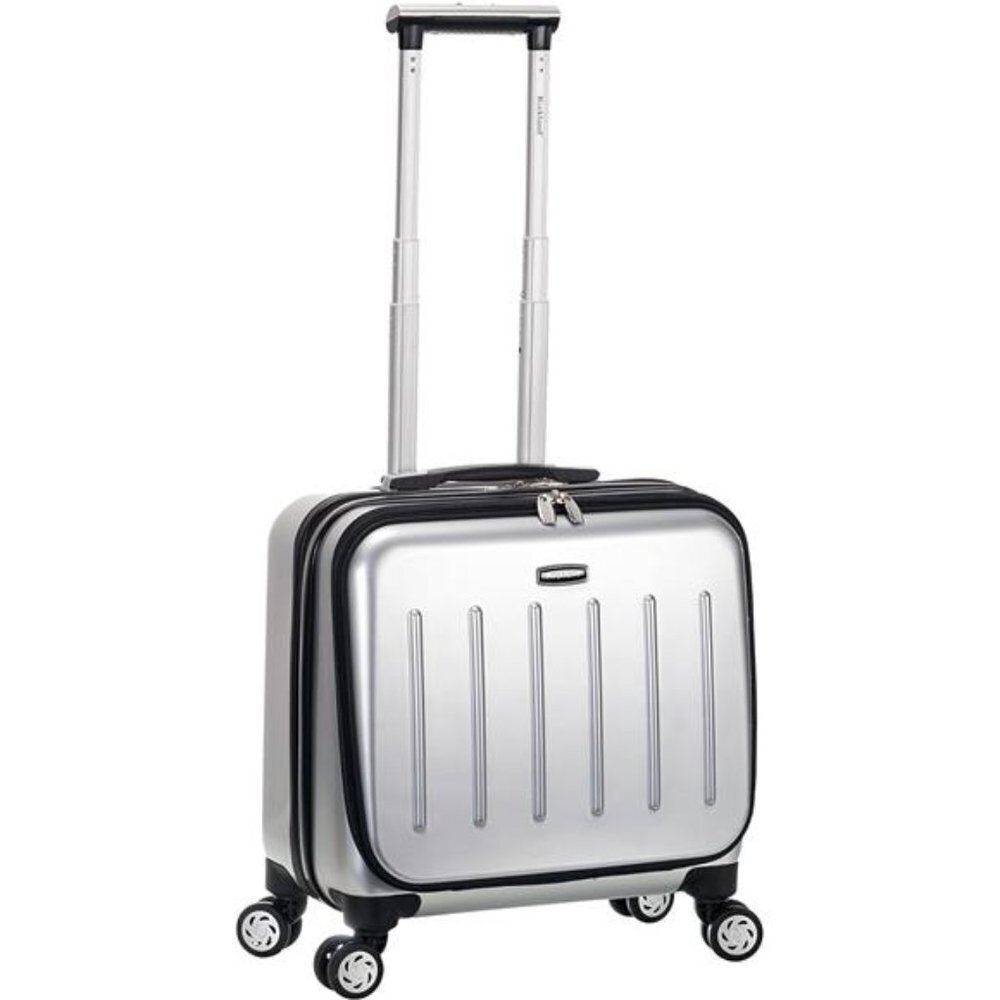 Carry-On Rolling Laptop Case Silver 17 Inch